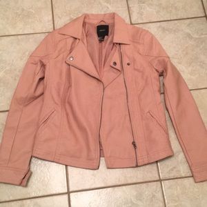 Forever 21 pink faux leather jacket